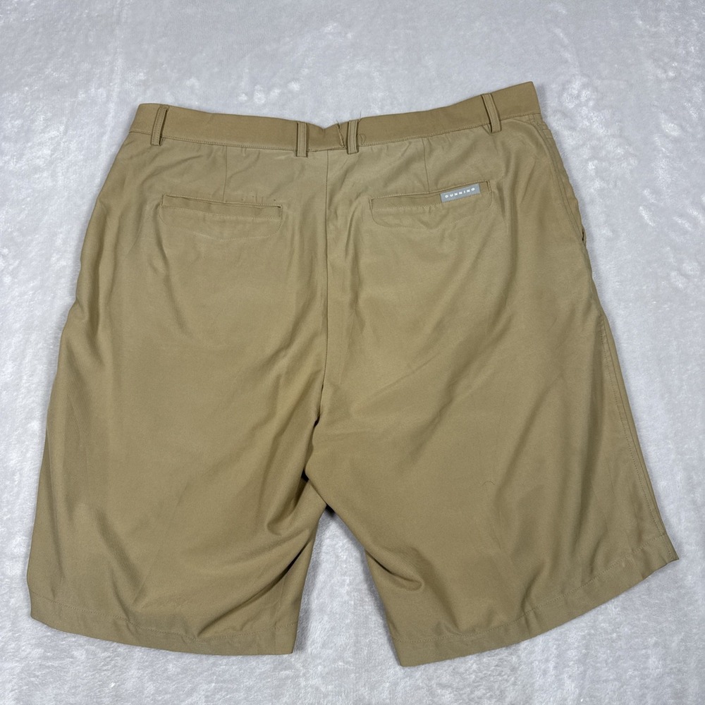 Dunning Everbest Golf Chino Shorts Mens Beige Khaki Flat Front Size 38 *Flaw - Picture 2 of 10